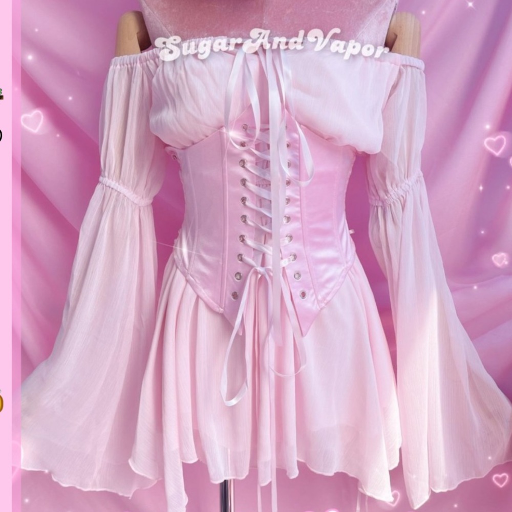 CORSET CHIFFON DRESS SET from Sugar and Vapor never opened from package